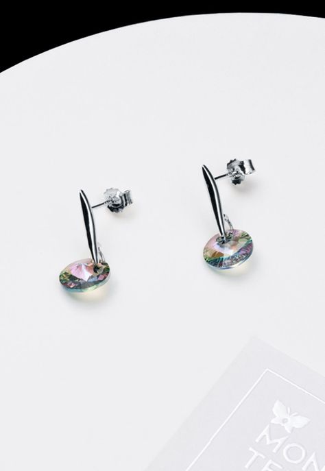 Aros Punto De Luz Cristales Genuinos Paradise Shine-1