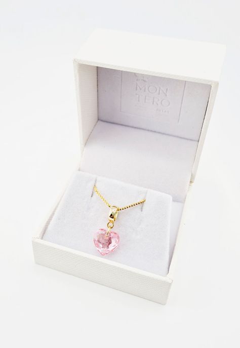 Collar Amor Gold Cristales Genuinos Rose Shimmer.-2