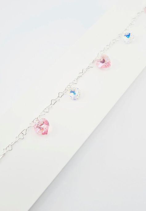 Pulsera Romance Plata italiana 925 Cristales Genuinos Rose Shimmer-2