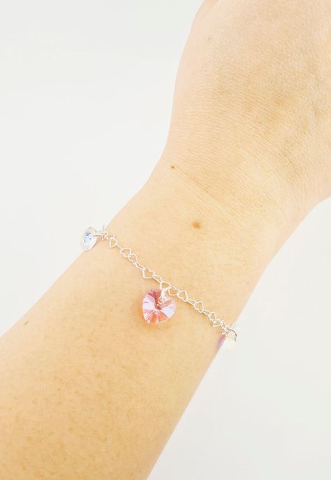 Pulsera Romance Plata italiana 925 Cristales Genuinos Rose Shimmer-4
