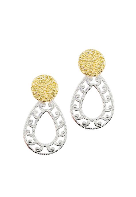 Aros Barbara Baño de Oro 24k-0