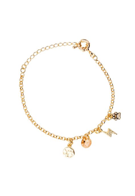 Pulsera Cloe Gold Con Baño de Oro 24k y Cristales Genuinos Golden Shadow-0