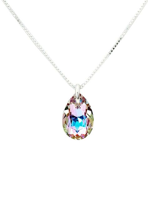 Collar Gota de Luz Cristales Genuinos Vitral Light-0