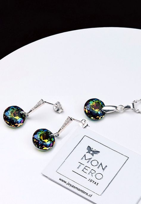 Conjunto Gracia Cristales Genuinos Vitral Medium-1