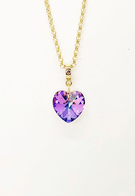 Collar Gran Romance Gold Cristal Genuino Vitral Light-1