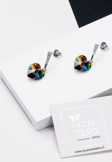 Aros Romance Cristales Genuinos Vitral Medium-1