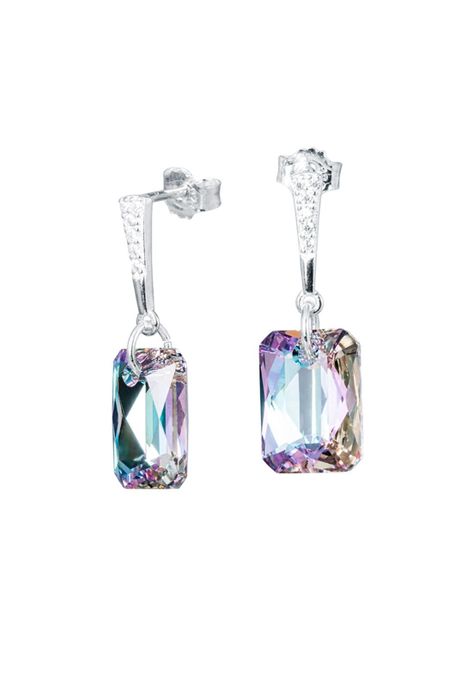 Aros Estefania Cristales Genuinos Vitral Light.-0
