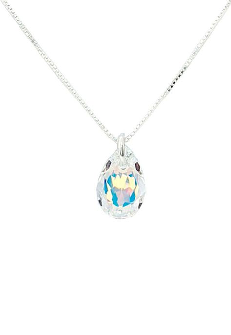 Collar Gota de Luz Cristales Genuinos Aurora Boreal -0