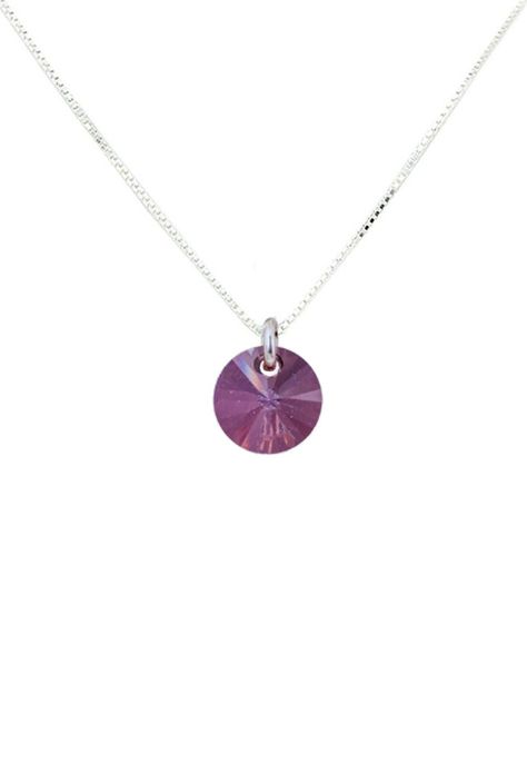 Collar Punto de Luz Cristales Genuinos Antique Pink-0