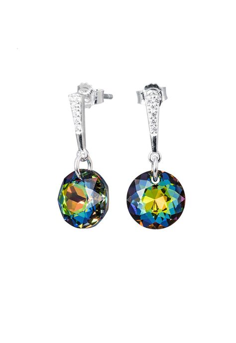 Aros Gracia Cristales Genuinos Vitral Medium -0