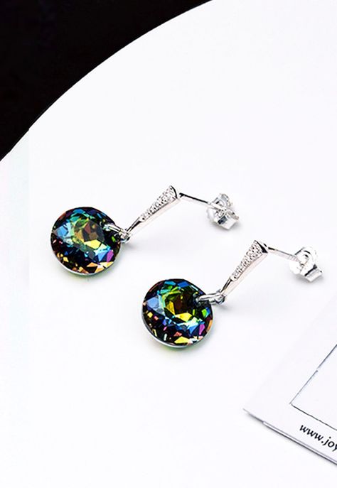 Aros Gracia Cristales Genuinos Vitral Medium -1