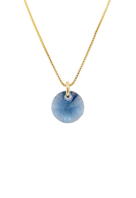 Collar Punto de Luz Gold y Cristales Genuinos Montana-0