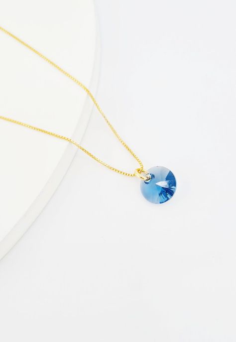 Collar Punto de Luz Gold y Cristales Genuinos Montana-1