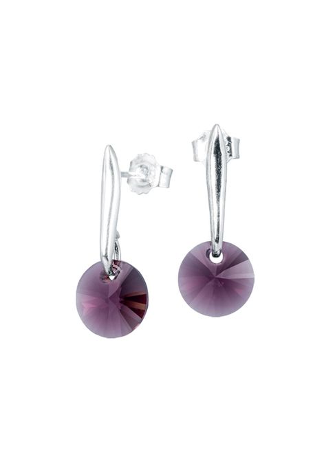 Aros Punto de Luz Cristales Genuinos Antique Pink-0