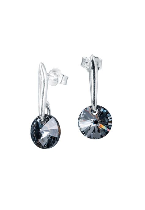 Aros Puntos de Luz Cristales Genuinos Silver Night-0