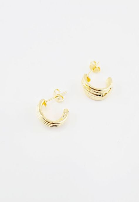 Aros Mariane Gold Baño de Oro 24k-1