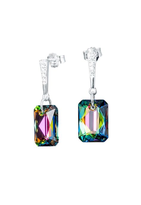 Aros Estefania Cristales Genuinos Vitral Medium -0