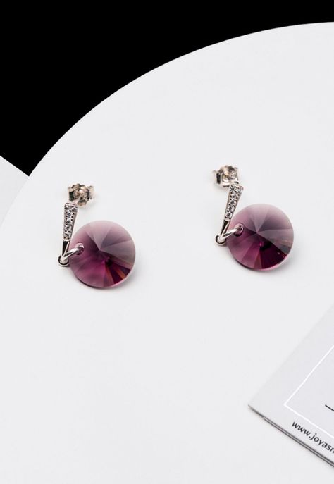 Aros Paris Cristales Genuinos Amethyst-1