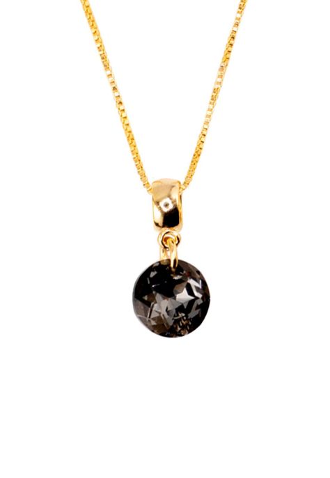 Collar Bali Gold Cristal Genuino Silver Night-0