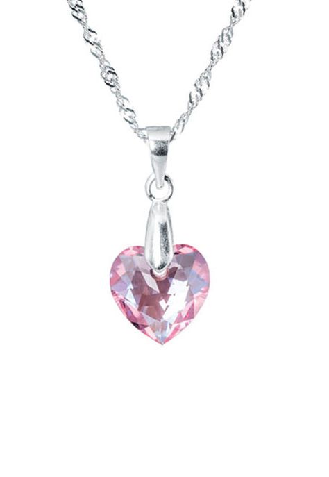 Collar Amor Cristales Genuinos Rose Shimmer-0