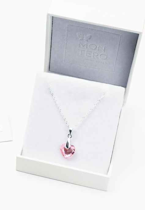 Collar Amor Cristales Genuinos Rose Shimmer-2