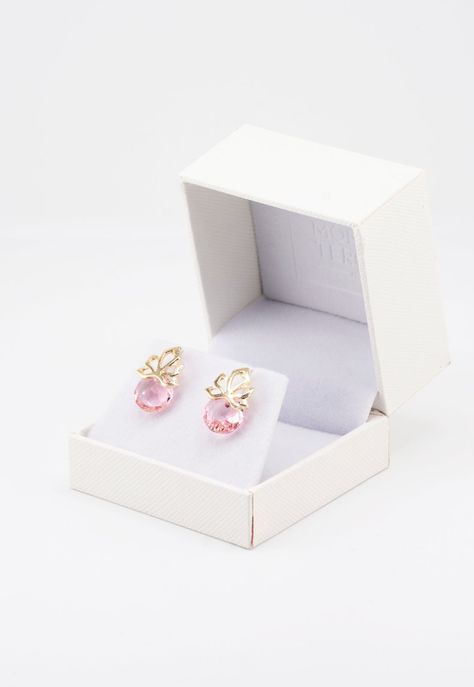 Aros Bali Gold Cristales Genuinos Ligth Rose Shimmer-1