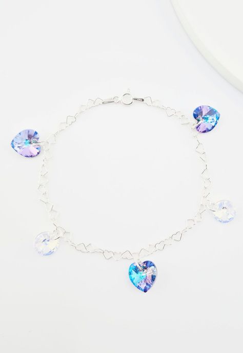 Pulsera Romance Plata italiana 925 Cristales Genuinos Vitral Light-1