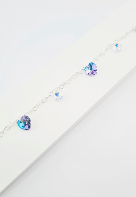 Pulsera Romance Plata italiana 925 Cristales Genuinos Vitral Light-4