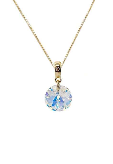 Collar Aurora Gold Cristal Genuino Aurora Boreal-0