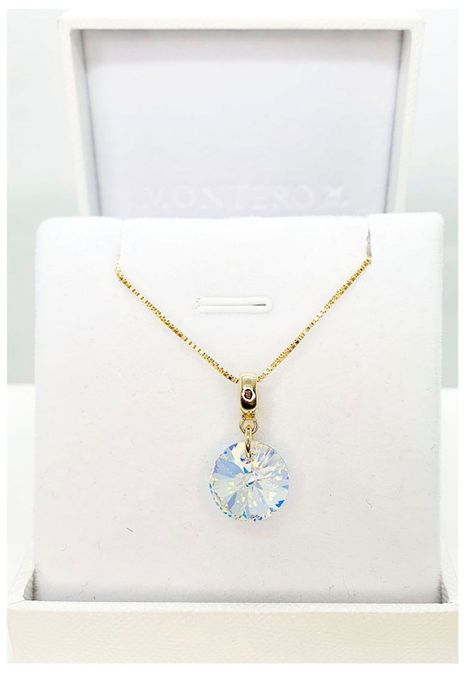 Collar Aurora Gold Cristal Genuino Aurora Boreal-2