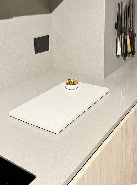 Tabla Aperitivo Cuarzo Blanco Cristal 40x23 cm.-3