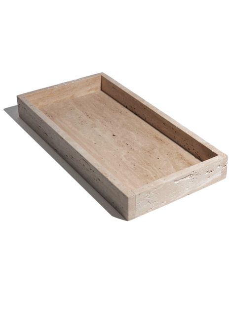 Bandeja Rectangular Mármol Travertino 40x21 cm - Bruno Mármol-0