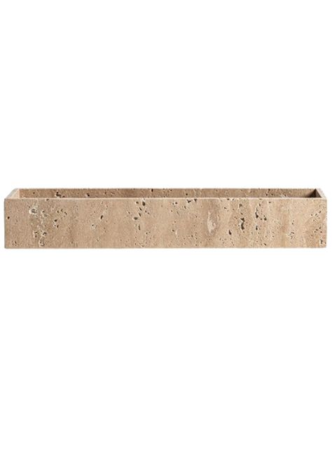 Bandeja Rectangular Mármol Travertino 40x21 cm - Bruno Mármol-1