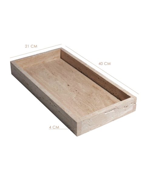 Bandeja Rectangular Mármol Travertino 40x21 cm - Bruno Mármol-4