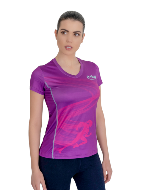 Polera Deportiva Mujer B-Hap Training Runing Violeta-0