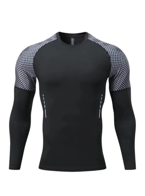 Polera Deportiva Compresión Negra Marca BHAP-1