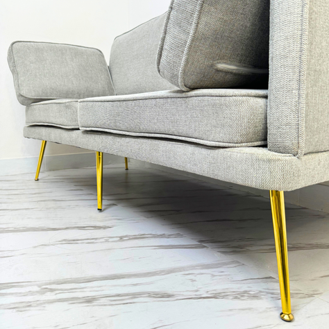 SOFA 2 CUERPOS 160x69x80 GRIS LINO-1
