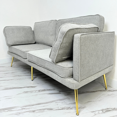 SOFA 2 CUERPOS 160x69x80 GRIS LINO-2