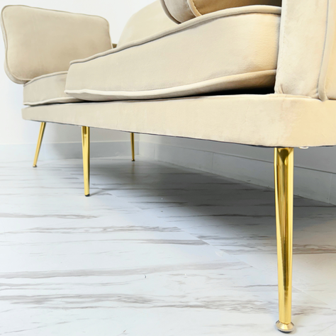 SOFA 3 CUERPOS BEIGE FELPA 160X70X80 CM DE ALTO-1