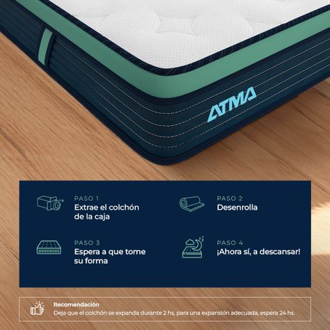 Colchon De Espuma Atma One 1 Plaza 90x190x20 Cm-6