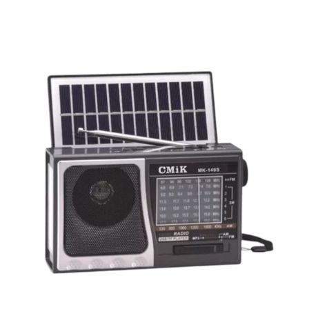 Radio Solar Bluetooth Usb Aux Fuente De Carga Cmik-151bt-0