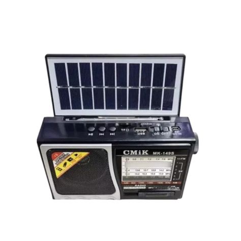 Radio Solar Bluetooth Usb Aux Fuente De Carga Cmik-151bt-3