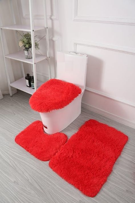 SET DE BAÑO PELUDO DE 3 PIEZAS-1