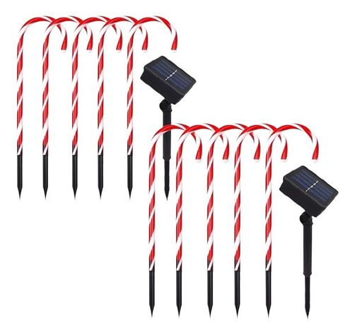 Luces Decorativas Solares Navideñas Bastones Navideños-0