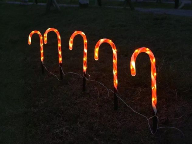 Luces Decorativas Solares Navideñas Bastones Navideños-3