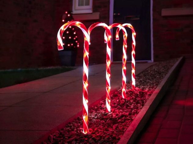 Luces Decorativas Solares Navideñas Bastones Navideños-4