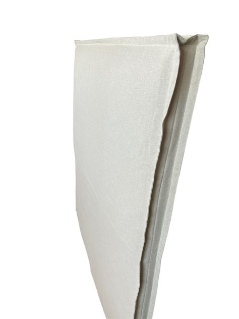 Respaldo de cama 2 plazas con funda desmontable lino color crema-1
