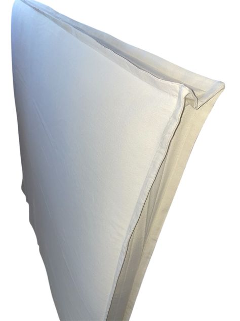 Respaldo de cama plaza y media con funda desmontable lino color crema-2