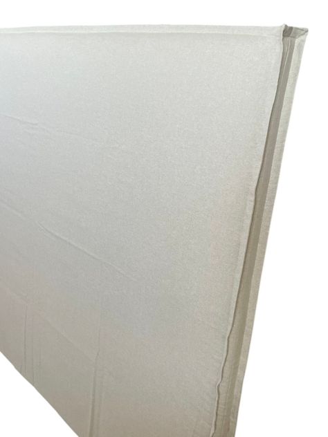 Respaldo de cama 2 plazas con funda desmontable lino color beige-2
