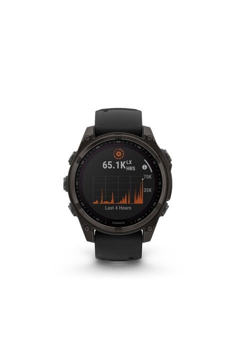 fenix 8 – 47mm Solar, Sapphire Titanio con correa de silicona negra-0